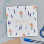 Alpine Flowers Birthday Card With Gold Foil, thumbnail 1 of 2