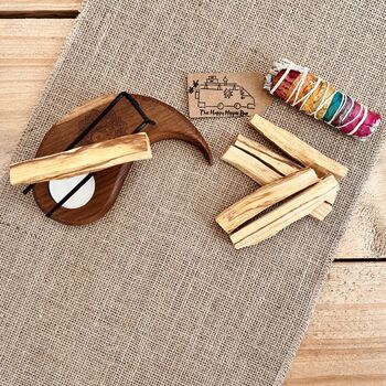 Tear Drop Mango Wood Palo Santo Smudge Stick Holder, 3 of 7