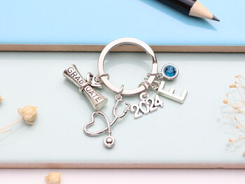 Personalized Medical Graduation Keyring Medical Student Gift, 6 of 10