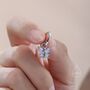 Sterling Silver Moonstone Butterfly Huggie Hoops, thumbnail 3 of 10