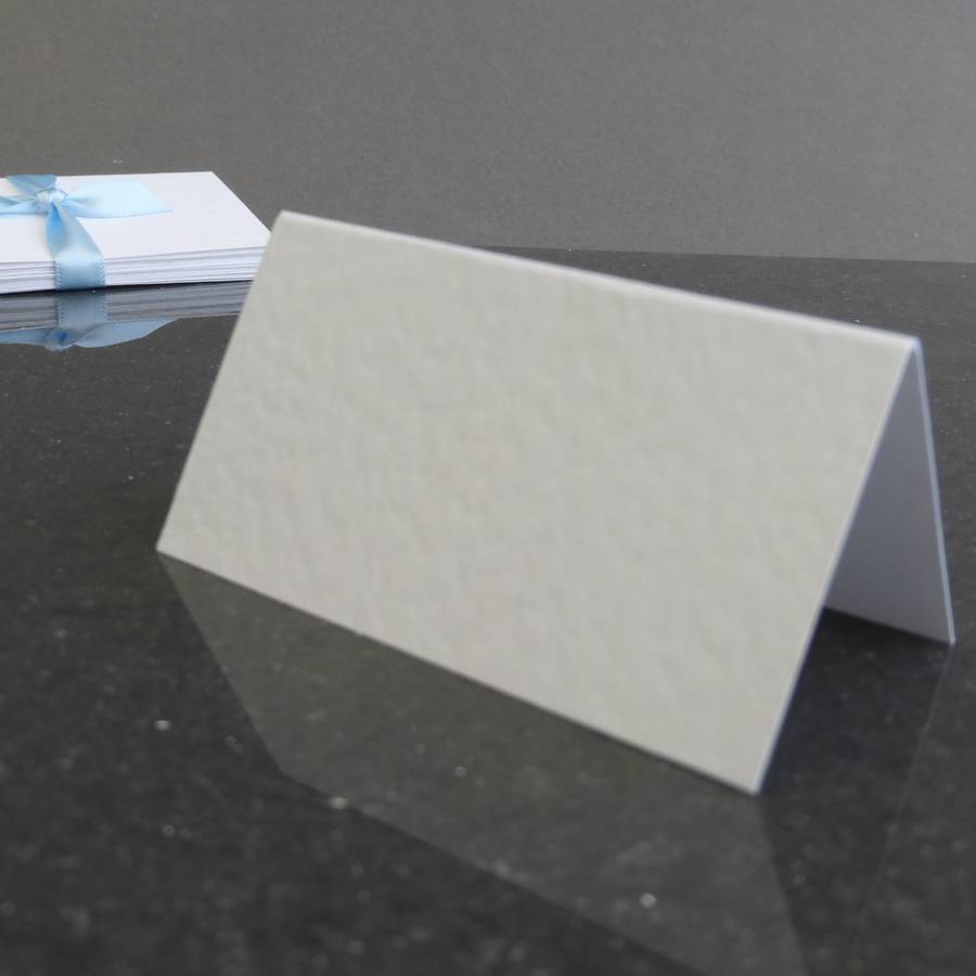 Set Of 10 White Place Cards