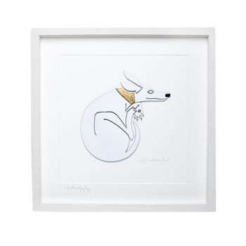 Dog Uninterrupted Enamel And Copper Wall Hanging, 2 of 4