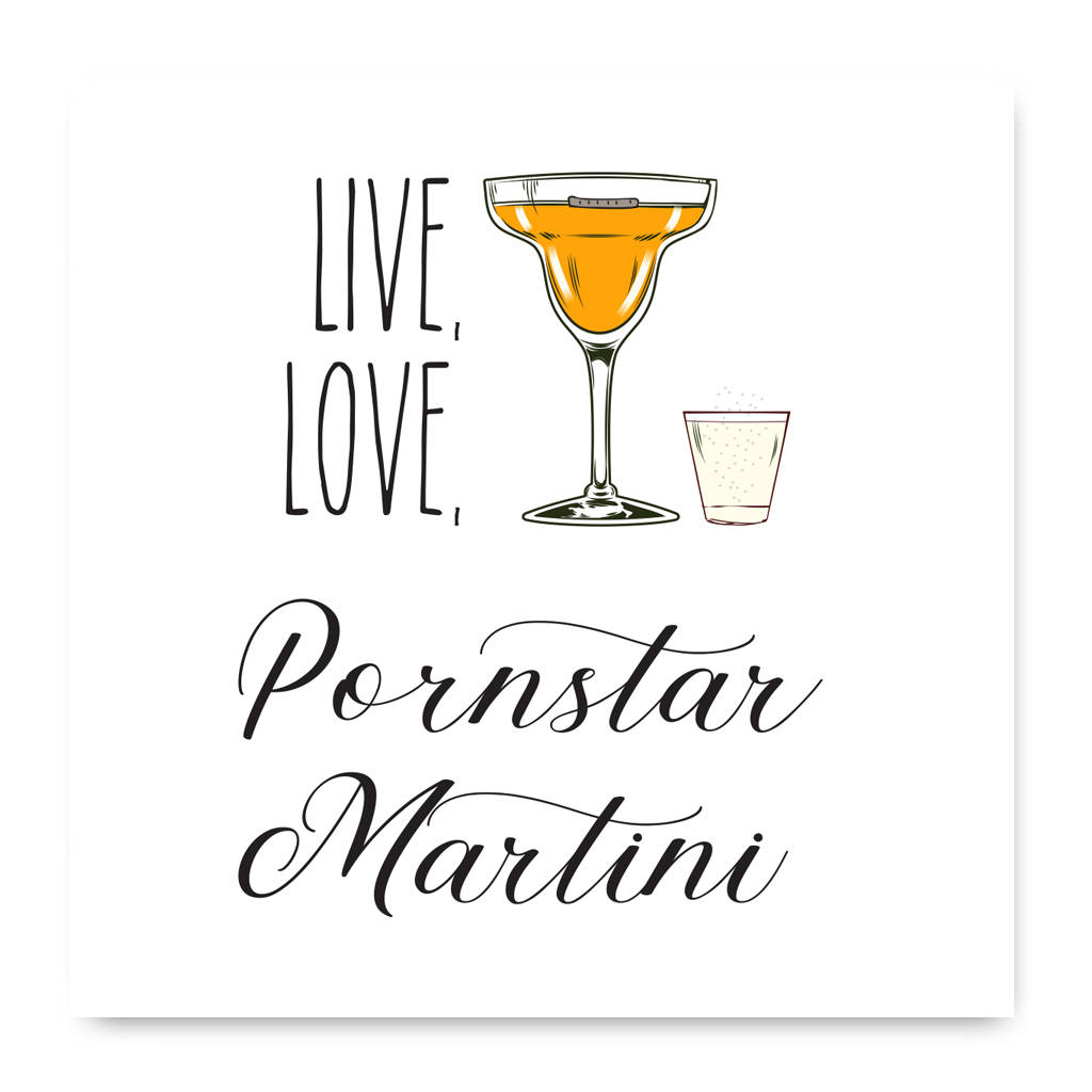 Live Love Pornstar Martini Cocktail Birthday Card By Liberty Bee