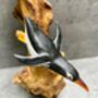 Wooden Penguin Ornaments Hand Carved Penguins Sculpture, thumbnail 7 of 8