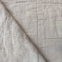 Everly Linen Quilted Throw Duck Egg Blue, thumbnail 7 of 8