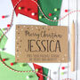 Personalised Merry Christmas Card With Gold Dots, thumbnail 5 of 5