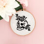 'Skull And Roses' Modern Cross Stitch Kit, thumbnail 1 of 3