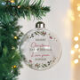 Personalised Christmas Glass Bauble Hanging Decoration, thumbnail 5 of 5