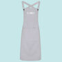 Personalised Cotton Canvas Cross Back Apron, thumbnail 4 of 9
