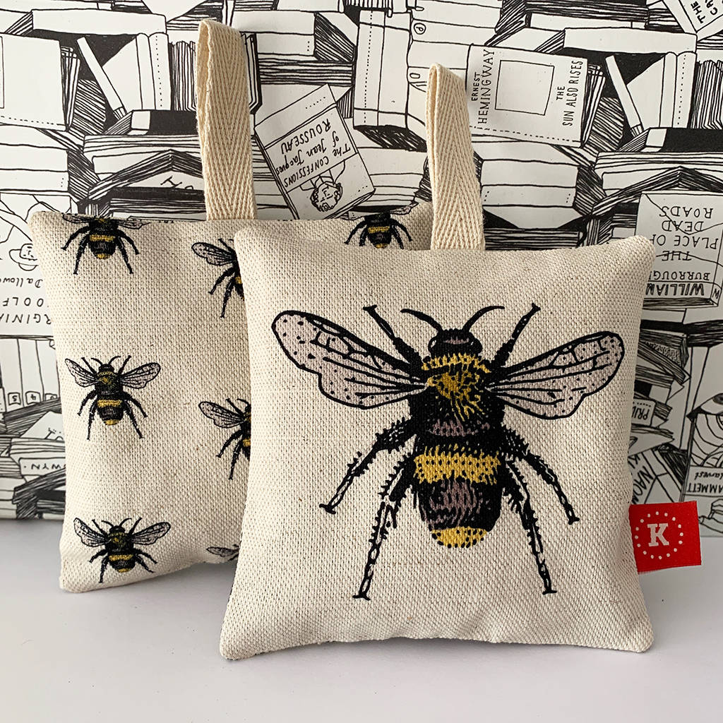 Bee Motif Lavender Bag By Keylime Design | notonthehighstreet.com