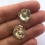 Flower Stud Earrings In Sterling Silver, thumbnail 6 of 8