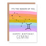 Astrological Gemini Birthday Card, thumbnail 2 of 2