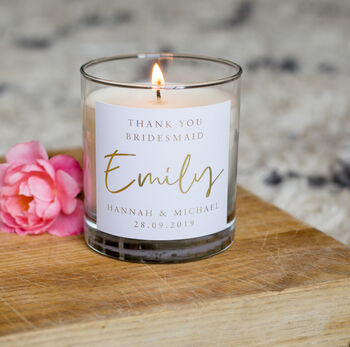 Bridesmaid Personalised Candle Gift, 2 of 2