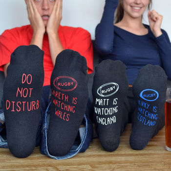 do not disturb rugby socks by solesmith | notonthehighstreet.com