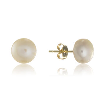 Molina White Freshwater Pearl And Gold Plated Earrings, 3 of 4
