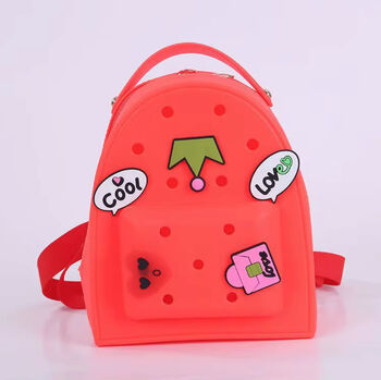 Kid’s Waterproof, Washable, Silicone Croc Backpack’s And Charms, 9 of 11