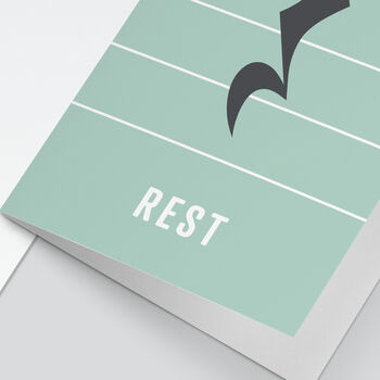 Rest Note Greetings Card | Music Teacher / Retirement, 4 of 5