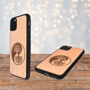 Ying Yang Tree Wooden Case iPhone Samsung Google, 2 of 6