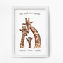 Personalised Giraffe Family Of Three Print, thumbnail 8 of 9