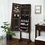 Standing Mirror Jewellery Cabinet, Lockable Armoire, thumbnail 1 of 9