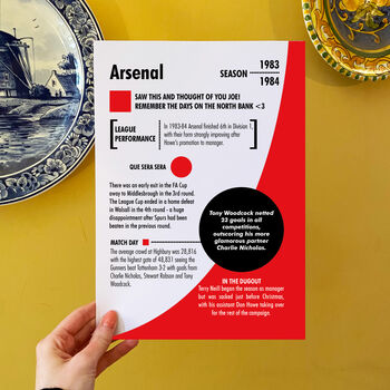 Personalised Season Print Gift For Arsenal Fans, 2 of 6