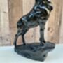 Large 41cm Stag Figurine Black And Brown Deer Ornament, thumbnail 9 of 11