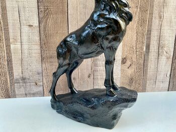 Large 41cm Stag Figurine Black And Brown Deer Ornament, 9 of 11
