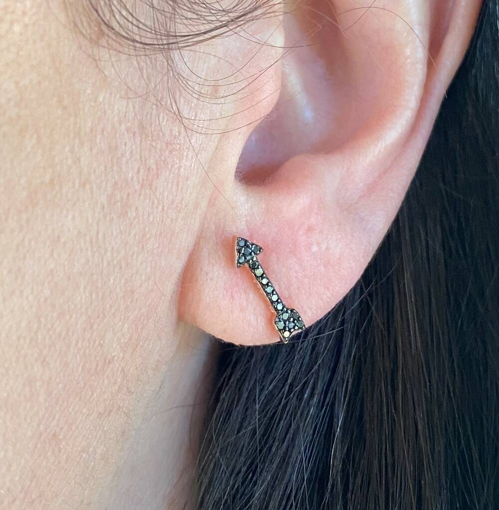 Asymmetric Heart And Arrow Earrings By Francesca Rossi Designs