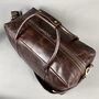 Large Cognac Leather Weekend Holdall, thumbnail 4 of 8