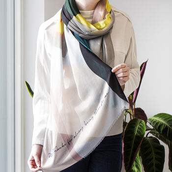 Personalised Abstract Eco Geo Scarf, 6 of 12