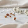 Modern Sterling Silver And Cognac Baltic Amber Pendant, thumbnail 2 of 3