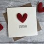 Step Dad Padded Heart Father's Day Card, thumbnail 1 of 3