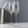 Wedding Toasting Glasses Mr And Mrs Crystal Flutes, thumbnail 4 of 7