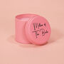 Personalised Mother Of The Bride Pink Tin Candle, thumbnail 2 of 3