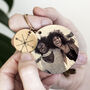 Sisters In Heart Compass Keyring With Photo Plate, thumbnail 2 of 8