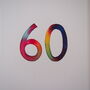 Handmade 60th / Any Age Watercolour Birthday Card, thumbnail 5 of 7