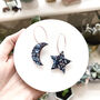 Moon And Star Hoop Earrings Mix Match Celestial Hoops, thumbnail 2 of 4