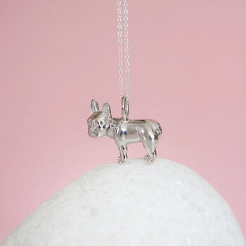 French Bulldog Necklace In Sterling Silver, 4 of 11