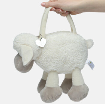 Sheep Handbag With Personalised Heart Keepsake Keyring, 2 of 7