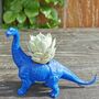 Hand Painted Dinosaur Plant Pot With A Plant, thumbnail 1 of 2