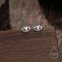 Sterling Silver Tiny Eye Stud Earrings, thumbnail 1 of 12