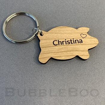 I Piggin Love You Pig Keyring. Can Be Personalised, 7 of 7
