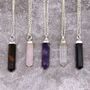 Gemstone Classic Point Pendant Black Agate, thumbnail 8 of 8