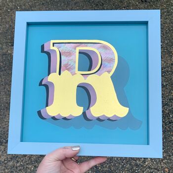 Gold Typography Wall Art 'Circus Letter R', 6 of 8