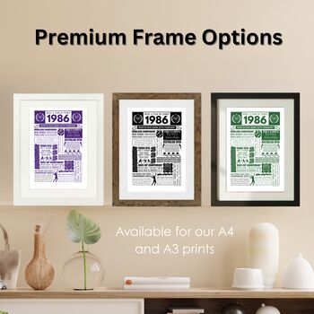 Personalised 40th Birthday Tennis Poster, Custom Sports Gift, 6 of 12