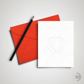Hand Embossed Personalised Love Heart Card, 5 of 5