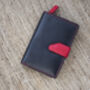 Personalised Black And Red Womans Soft Leather Purse Wallet, thumbnail 1 of 11