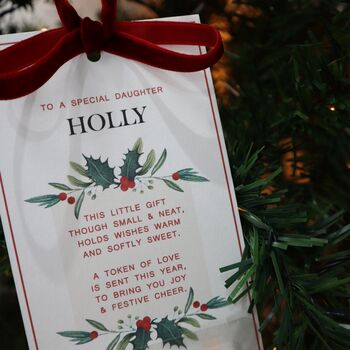 Christmas Cash Gift Money Holder Personalised Christmas Gift For Daughter Niece Granddaughter, 7 of 8