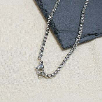 Personalised Brushed Steel Medical Dog Tag Necklace, 3 of 3