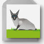 Siamese Cat Greetings Card, thumbnail 1 of 5